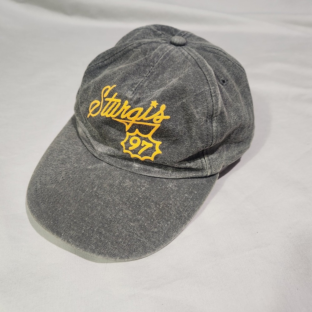 Sturgis Baseball Cap Mens OSFM Grey Excellent 1997 Motorcycle Rally Snapback Hat